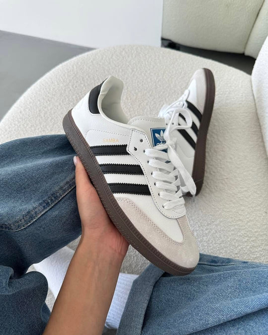 ADIDAS SAMBA WHITE BLACK GUM